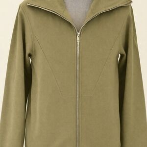 Khaki Green Utility Jacket for Women